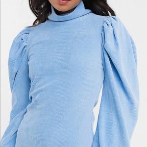 ASOS Design Petite blue corduroy dress. Only worn once.